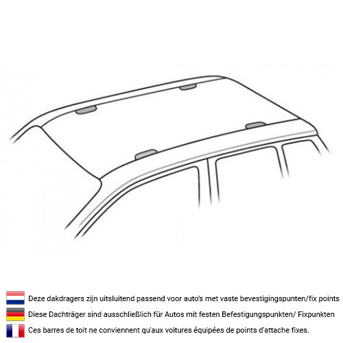 Nordrive dakdragers BMW 3-Serie 4 deurs sedan 03/2005 t/m 01/2012